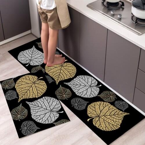 Fashionable Simple Nordic StyleWaterproof Kitchen Floor Mat Household Carpet Long Strip Door Mat Modern Home Decor