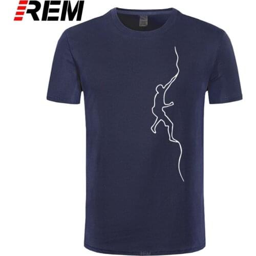 Summer Climb T Shirt Fashion O-neck Short Sleeve Cotton Funny Mountain T-Shirt Love Climbing Men Clothing Tops