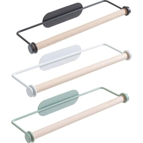 Punch-free Wall Mounted Paper Roll Holder Durable Iron Shelf Towel Storage Rack Multipurpose Household Item Accessories for Home