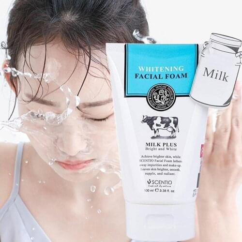 100g Milk Face Cleaner limpiador Cleanser Deep Moisturizing Cleansing Foam Anti-Spots Marks Whitening Skin Care Cosmetics