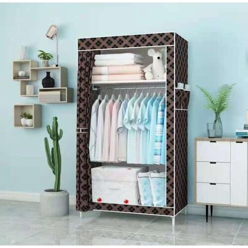 3D Non-woven Fabric Panoramic Folding Wardrobe Wardrobe Storage Cabinet Cartoon Wardrobe Bedroom Home Furniture Cute Storage