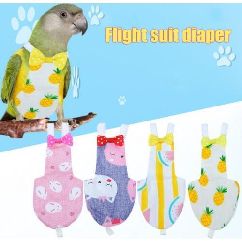 Bird Parrot Diaper Flight Suit diaper Cockatiel Pigeons Medium Large Pet Birds Clothes C42