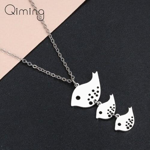 2020 Cute Baby Bird Necklaces Stainless Steel Necklace For Women Man Birds Choker Pendant Engagement Jewelry Collier