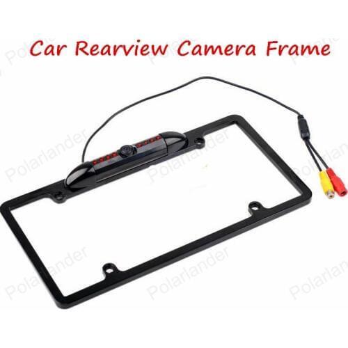 USA Car License Plate Frame Night Vision Rear View Rearview Camerawith Universal CCD Waterproof IP67 RCA Jack