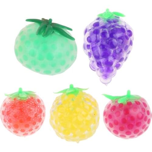 Multicolor Strawberry Fruits Ball, Squishy Pressing Kneading Stress Balls, Decompression Stress Relief Toy