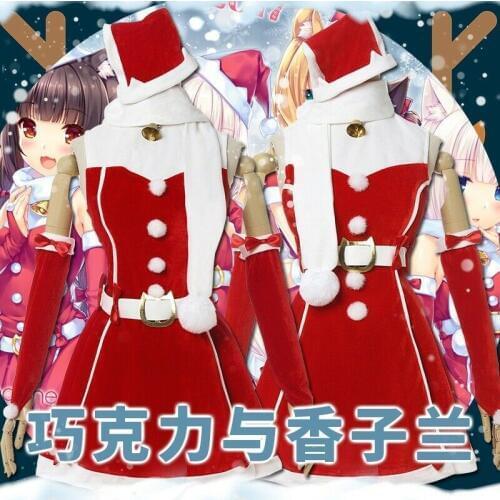 Nekopara Christmas dress vanilla chocolat cosplay costume