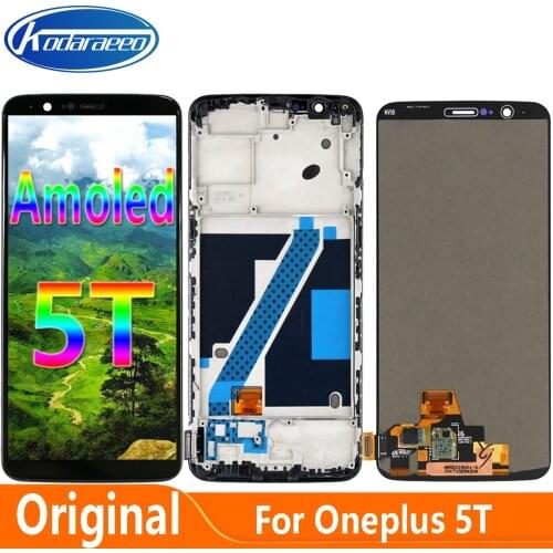 Amoled Display Replacement 6.01" For Oneplus 5T A5010 LCD With Frame Touch Screen Digitizer Assembly