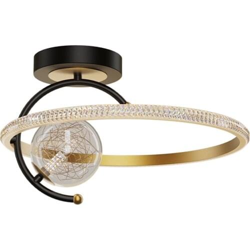 3.5" Modern Aluminum Wire Ball Lamp Ceiling Light Free Shipping Contracted Halllway Gallery Glass Lampshade Ceiling Light