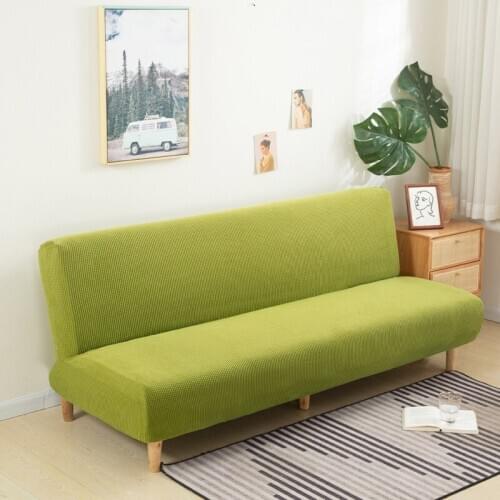 Universal Armless Sofa Bed Cover for Living Room Folding Modern Seat Slipcovers Stretch Covers Couch Elastic Futon Spandex Cover