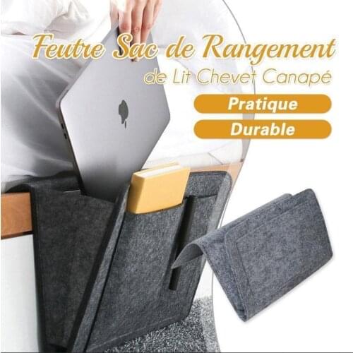 Sofa Bedside Felt Storage Bag Felt Bedside Storage Bag Organizer Bed Desk Bag Sofa TV Remote Control Hanging Caddy Couch Storage