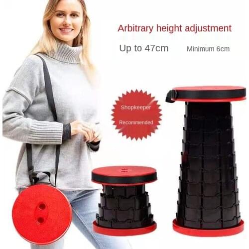 Retractable Stool Folding Chiar Outdoor Portable Stool Folding Chair Camping Stool Convenient Fishing Foldable plastic stool