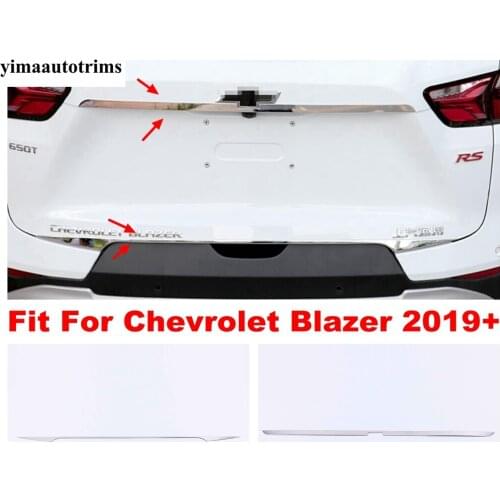 Rear Trunk Tailgate Door Bottom Decor Strip Cover Trim Stainless Steel Accessories Exterior Kit For Chevrolet Blazer 2019 - 2021