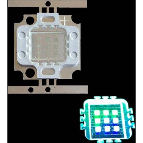 10W cyan 490nm Super Actinic Blue Hybrid led for Aquarium 4x GREEN+ 5xRoyal blue