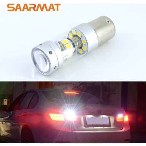 1 x 6000K White For VW Passat B3 B4 B5 B6 Canbus No Error Backup Reverse Light Lamp P21W 1156 LED 140W 1400LM High Power