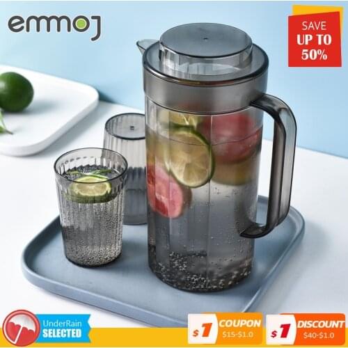 3pcs Cold water pot super large capacity plastic household high temperature explosion proof cold water cold tea pot cold