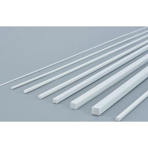35pcs ABS Plastic White Square Rod Stick for Architecture Model Making Styrene 500mm Long 1-6mm