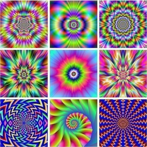 5D DIY Diamond Embroidery Abstract Visual Diamond Painting Fantasy Cross Stitch Diamond Mosaic Illusion Needlework Art