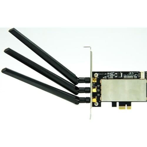 Half Size Mini PCi-E to PCi-E Wireless WiFi Converter Adapter Desktop PCi Express Adapter + Bluetooth Cable + 3 5dBi Antenna