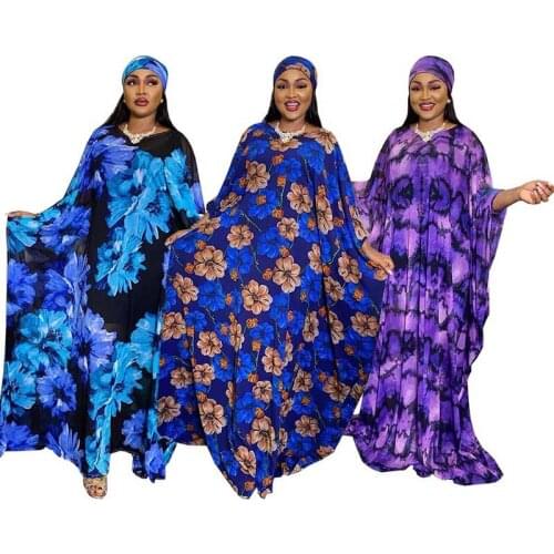 African Long Maxi Dress Womens Dashiki Africa Clothing Summer Print Loose Robe Free Size African Dresses For Women Fashion