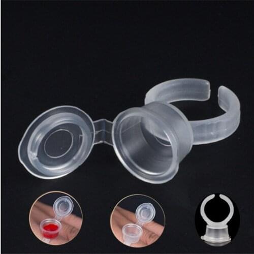 Permanent Makeup Accessories Supply Microblading Pigment Holder Tattoo Ring Ink Cup Glue Holder for Eyebrow Extension