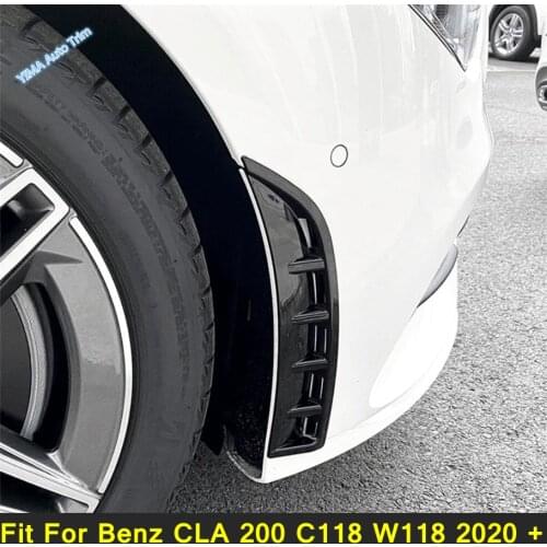 Lapetus Car Air Intake Trim Front bumper Vent Cover Kit Fit For Mercedes-Benz CLA 200 C118 W118 2020 2021 ABS Accessories