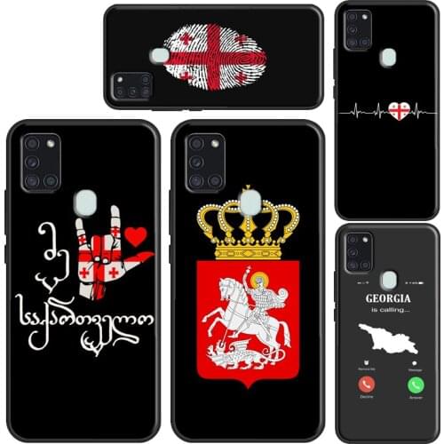 Georgia Flag Phone Case For Samsung A52 A72 A32 A12 A31 A51 A71 A20e A21S A02 A10 A20 A30 A40 A50 A70