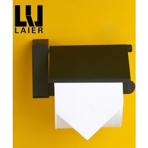 Vidric Black Toilet Paper Holders Bathroom Paper Holder zinc alloy Bathroom Accessories Wall Mounted