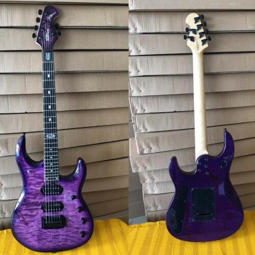 24 frets transparent purple john petrucci signature music man jp6 electric guitar free shipping