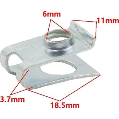 KA LI LI Car vehicle 6mm hole fixed U-type gasket Metal fastener Nut retainer clips