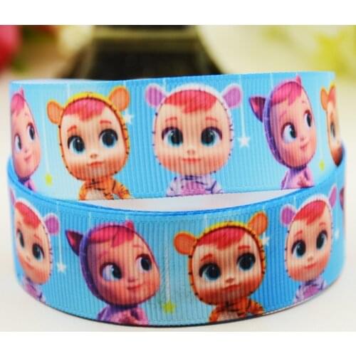 22mm 25mm 38mm 75mm Bebés Llorones Cartoon printed Grosgrain Ribbon party decoration 10 Yards X-03535