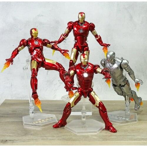 Marvel Iron Man Mark II III IV V VI MK 2 3 4 5 6 7" Scale PVC Action Figure Collectible Model Toy 18cm