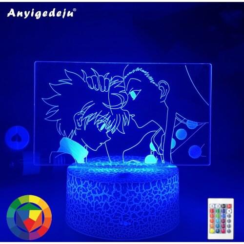 2021 Newest 3d Night Lamps Anime Hunter X Hunter for Kids Child Bedroom Decor Nightlights Dropshipping Manga Gift Night Lights