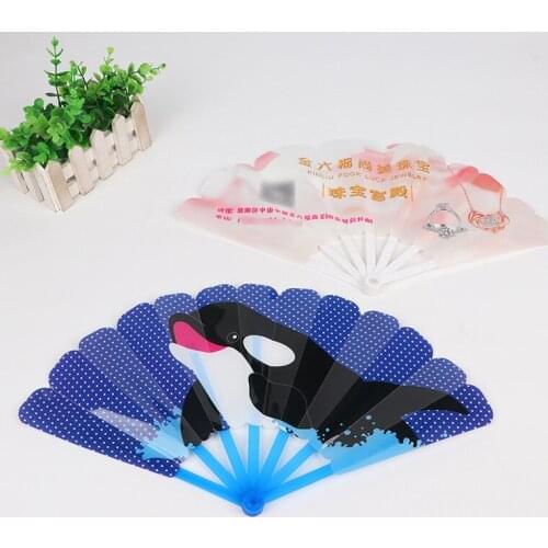 Wholesale 1000pcs Cheapest Promotional Advertising Custom Printing Logo Photo New PP Folded Hand Fan