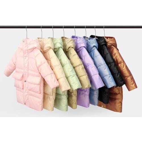 Orangemom Brand 2021 New Children Coat Mid Long New Down Jacket For Boys And Girls In Autumn And Winter Fashion Soft Outfit