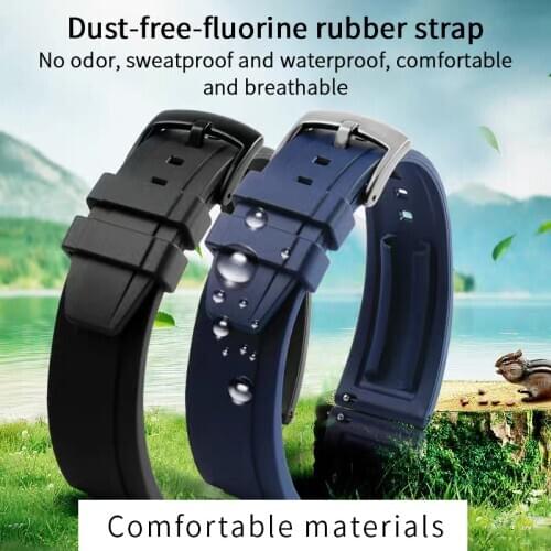 Diving watch strap Silicone Watchband 22mm Band Watch Accessories Strap 20mm Rubber Bracelet Belt 22mm Waterproof