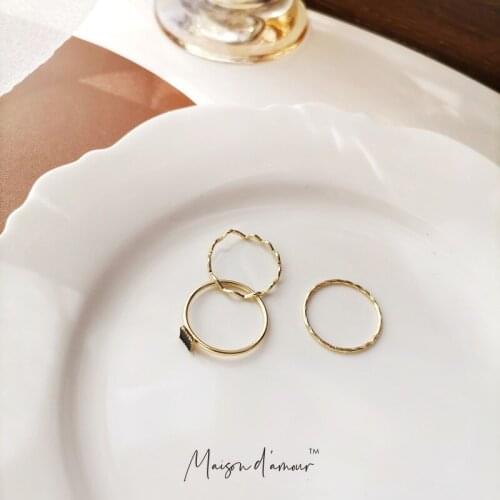 Couple Earrings Vintage Retro Gold Plating Alloy 3PC Set Finger Rings Street Style Hot Women Jewelry