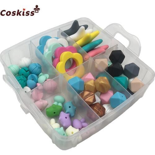 DIY Silicone series Nursing Boxed Silicone flower/Lantern beads Pendant Polygonal geometric Silicone beads Baby Silicone Teether