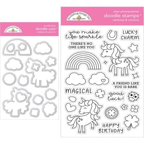 Sirius Rainbow unicorn Metal Cutting Dies and stamps Template for DIY Scrapbooking Photo Album Embossing Decorative Cards