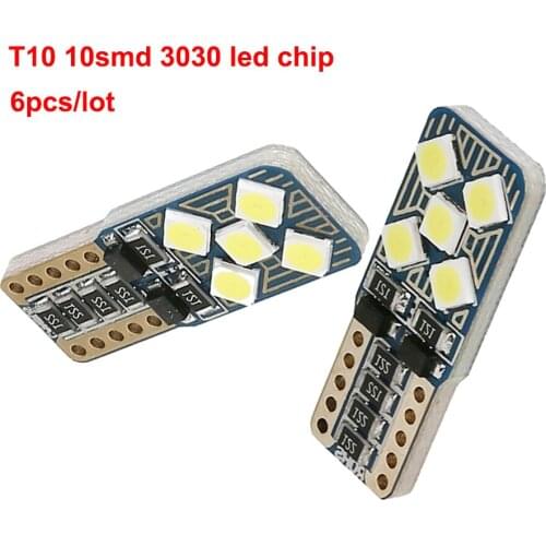 T10 Led W5W Bulbs 10SMD 3030 Chip Bulb Canbus Led White 3030 Chip 168 194 Turn Singal Light Car Accessories Clearance Light