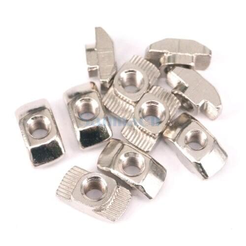 Drop In T-Nut M4 M5 M6 M8 Thread For T-Slot Carbon Steel 45 Serie Slot Groove 10