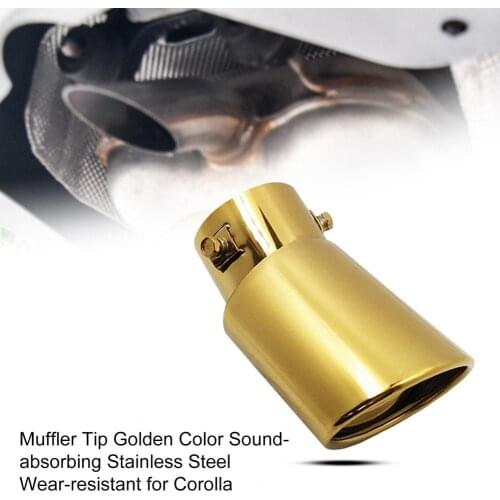 Muffler Tip Golden Color Sound-absorbing Stainless Steel Wear-resistant for Corolla Accessories