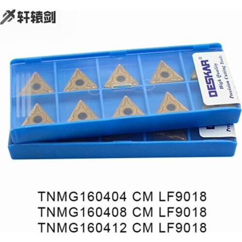 10pcs Deskar TNMG160404 TNMG160408 CM LF9018 Turning Tools Insert For Lathe Holder WTJNR or MTJNR Steel