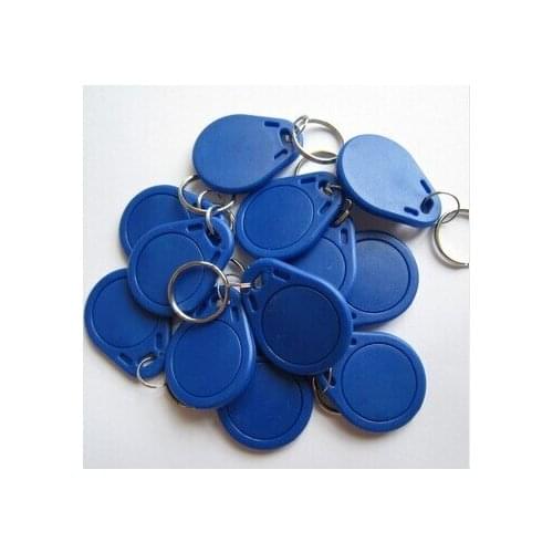 1000pcs/bag RFID 13.56 Mhz Fudan IC rfid key tag with Key Ring keyfob