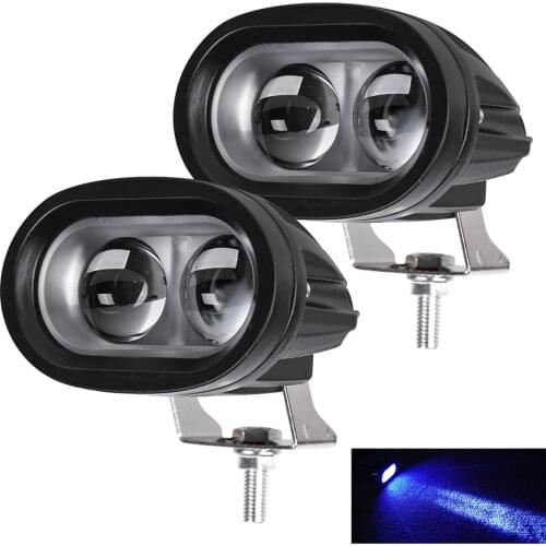 20W 4D Spot Blue Warning Lamp Work Light Bar Spotlight Forklift Truck For ATV UTV Warehouse 12V 24V 60V Focused Offroad Driving