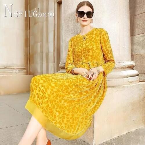 2021 Spring New Long Sleeve Loose Temperament Women Dress Plus Size Female Dresses