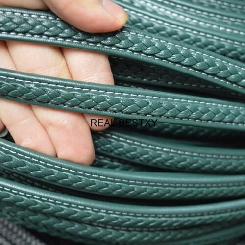 5m/Lot Approx : 12*6mm Olive Wide Flat Braid Leather Cord, Bracelet Cord, DIY Accessory Cord Leather Strands Facotry Promotion