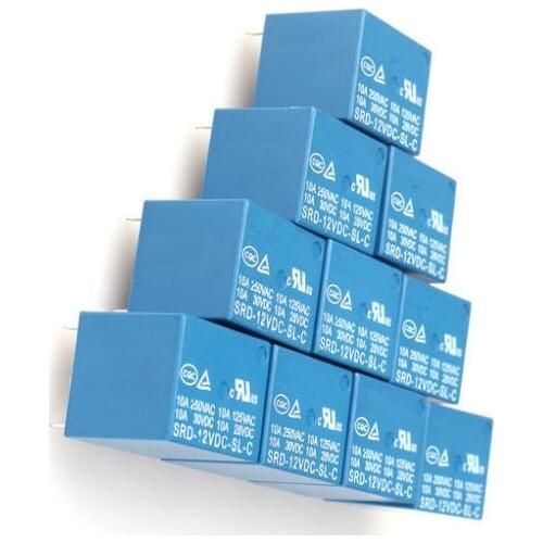 5PCS Relays SRD-12VDC-SL-C SRD-24VDC-SL-C SRD-48VDC-SL-C 12V 24V 48V 10A 250VAC 5PIN T73