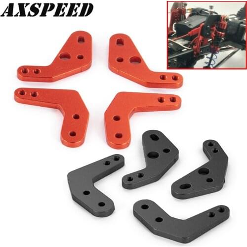 AXSPEED 4PCS Shock Absorber Mount Height Angle Stand Tower Shock Suspension Extension Mount for 1/10 Axial SCX10 II 90046