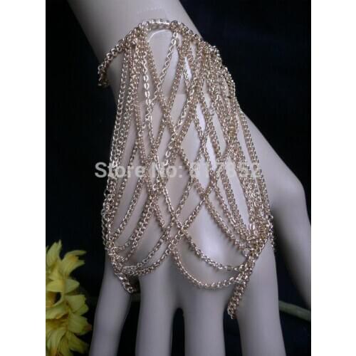 FREE SHIPPING!NEW STYLE HE011 WOMEN FASHION SILVER PLATED CHAINS SMALL RIVETS BRACELET HAND CHAINS JEWELRY 2 COLORS
