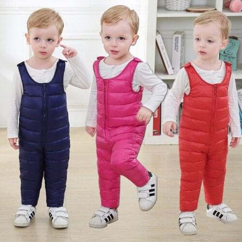Kids Winter Jacket Baby Boy Clothes Baby Girl Clothes New Style Childrens One Piece Down Pants Can Be Opened In Winter